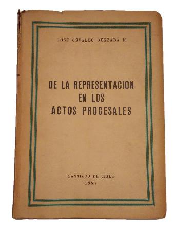 De la RepresentaciÃ³n en los Actos Procesales