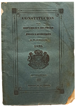 ConstituciÃ³n de la RepÃºblica de Chile Jurada y Promulgada el 25 de Mayo de 1833