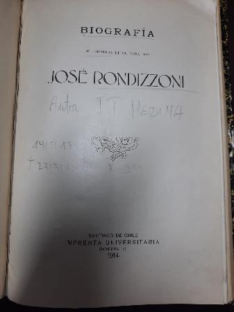 BiografÃ­a del General de brigada Don JosÃ© Rondizzoni