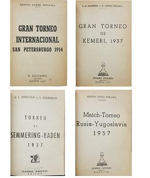 Gran Torneo Internacional San Petersburgo 1914 / Gran Torneo de Kemeri 1937 / Torneo de Semmering-Baden 1937 / Match-Torneo Rusia-Yugoslavia 1957. (4 obras)