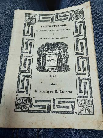 Canto FÃºnebre en las Exequias Decretadas por la Patria A los tres Hermanos Carreras