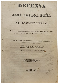 Defensa de JosÃ© Pastor PeÃ±a, Ante la Corte Suprema