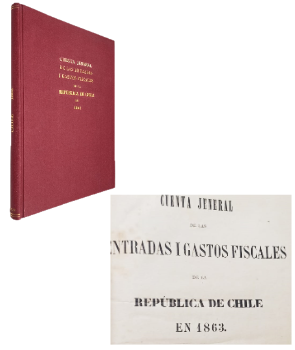 Cuenta de los Ingresos i Gastos que tuvo la RepÃºblica de Chile en el aÃ±o de 1863