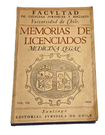 Memorias de Licenciados: Medicina Legal
