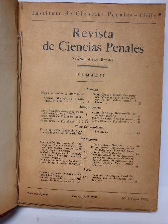 Revista de Ciencias Penales Tomo XVll (completa)