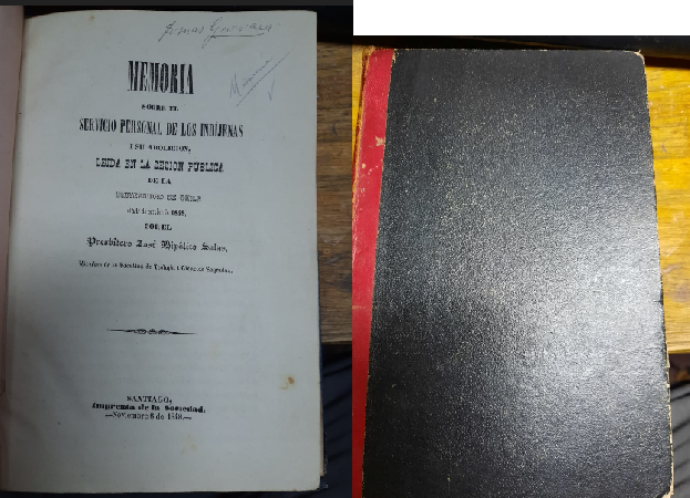 Memoria sobre el Servicio Personal de los IndÃ­genas i su AboliciÃ³n