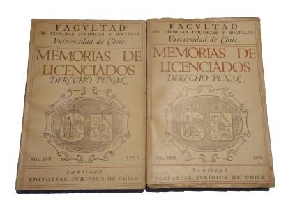 Memorias de Licenciados: Derecho Penal 2 volÃºmenes