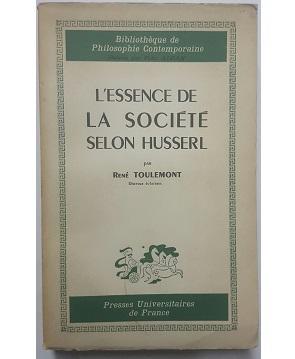 LÂ´Essence de La Societe Selon Husserl