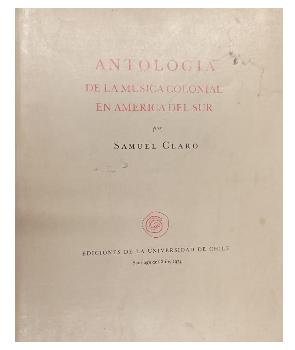 AntologÃ­a de la MÃºsica Colonial en AmÃ©rica del Sur